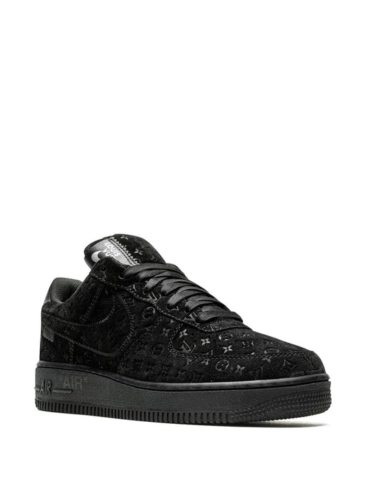 X Louis Vuitton X Virgil Abloh Air Force 1 Low Black/Black Sneakers