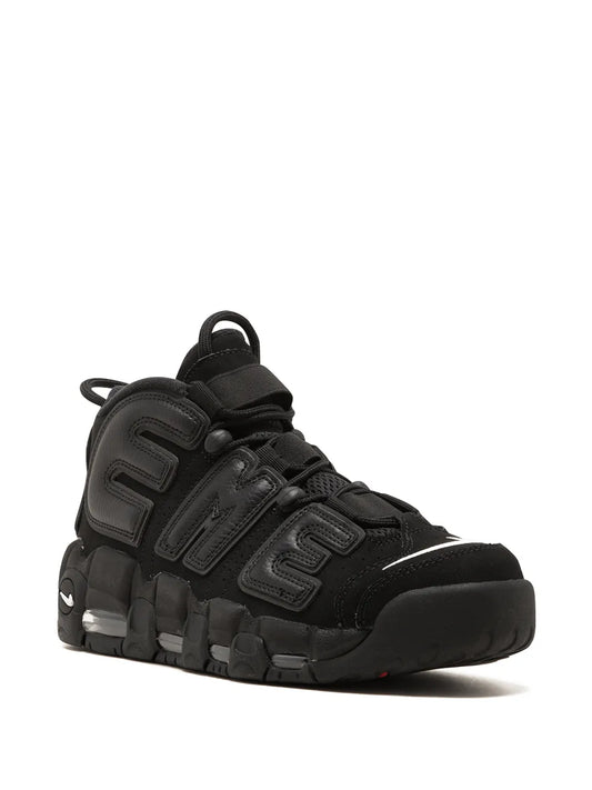 X Supreme Air More Uptempo Suptempo Black Sneakers